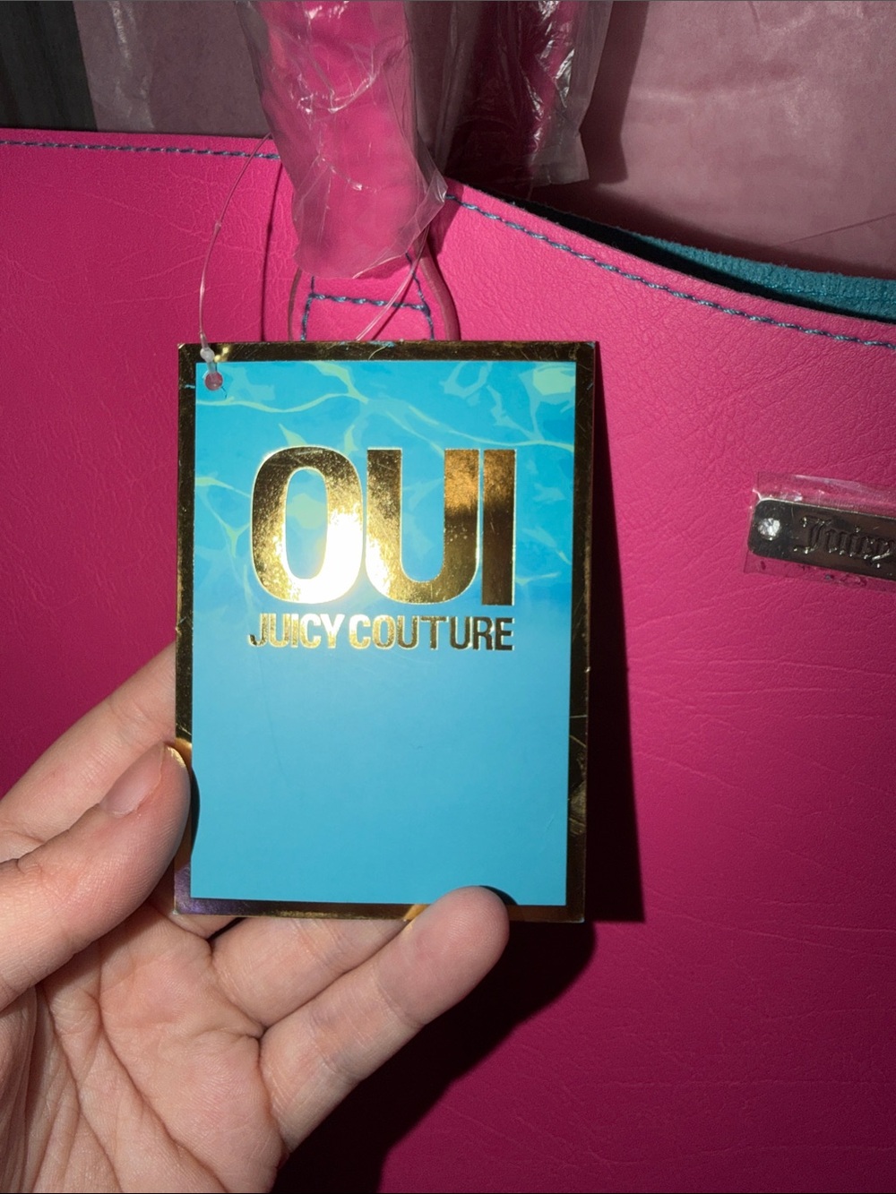 Juicy Couture Hot Pink Signature Tote Bag - Picture 2 of 8